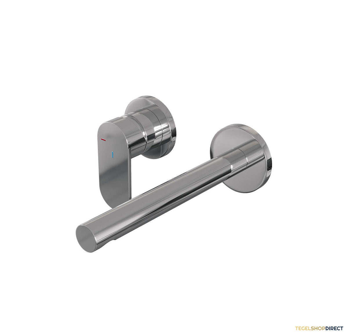Inbouw Wastafelmengkraan Brauer Chrome Edition Coldstart Rechte Uitloop Platte Hendel Links Chroom Met Rozetten
