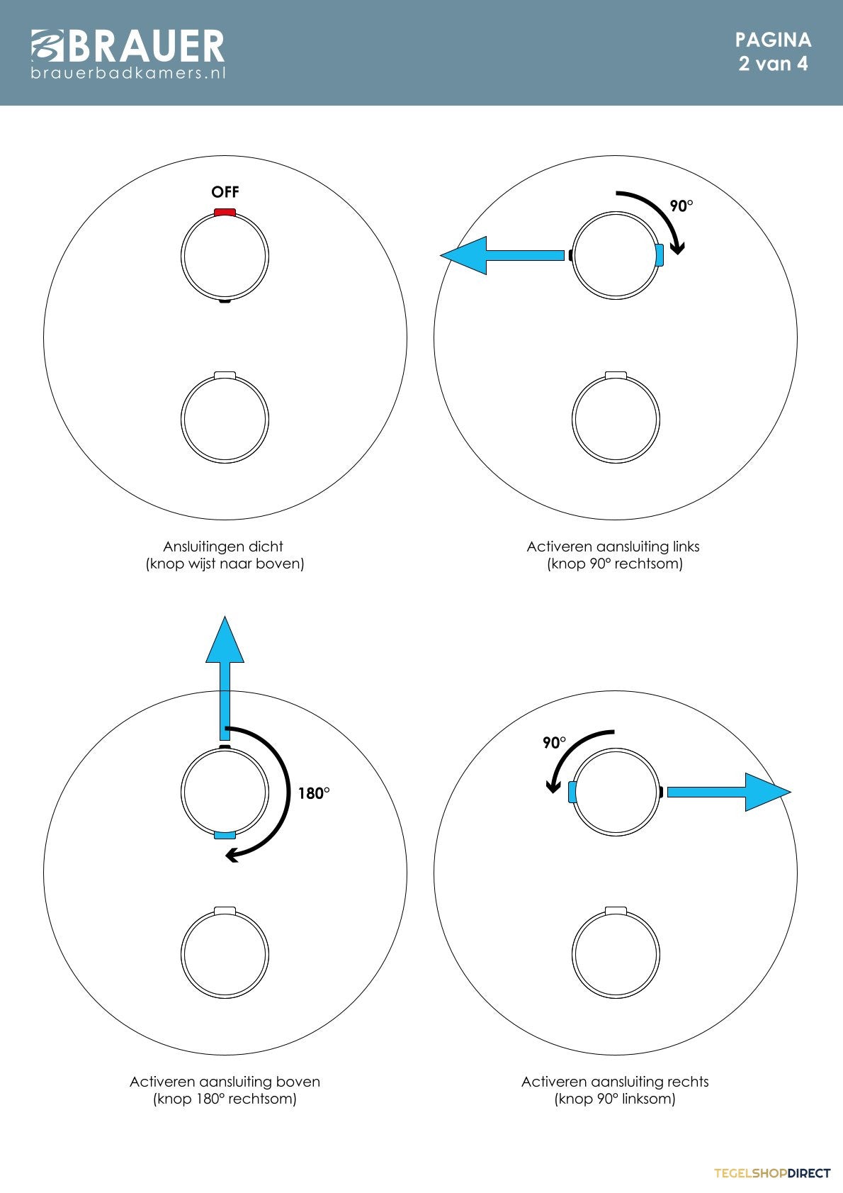 Brauer Stripe thermostatische inbouw regendouche 3-weg rond SET 40 met 25 cm douchekop en rechte muurarm en 3-standen handdouche en doucheslang en wandaansluitbocht mat zwart – afbeelding 10