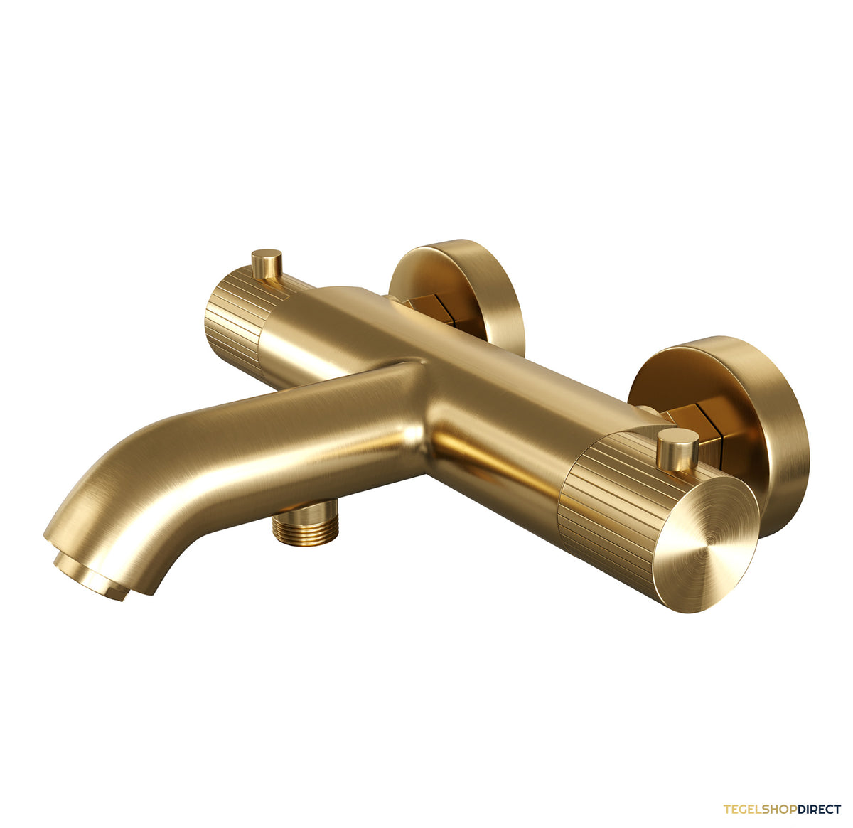 Brauer Stripe opbouw baddouche thermostaatkraan goud geborsteld PVD
