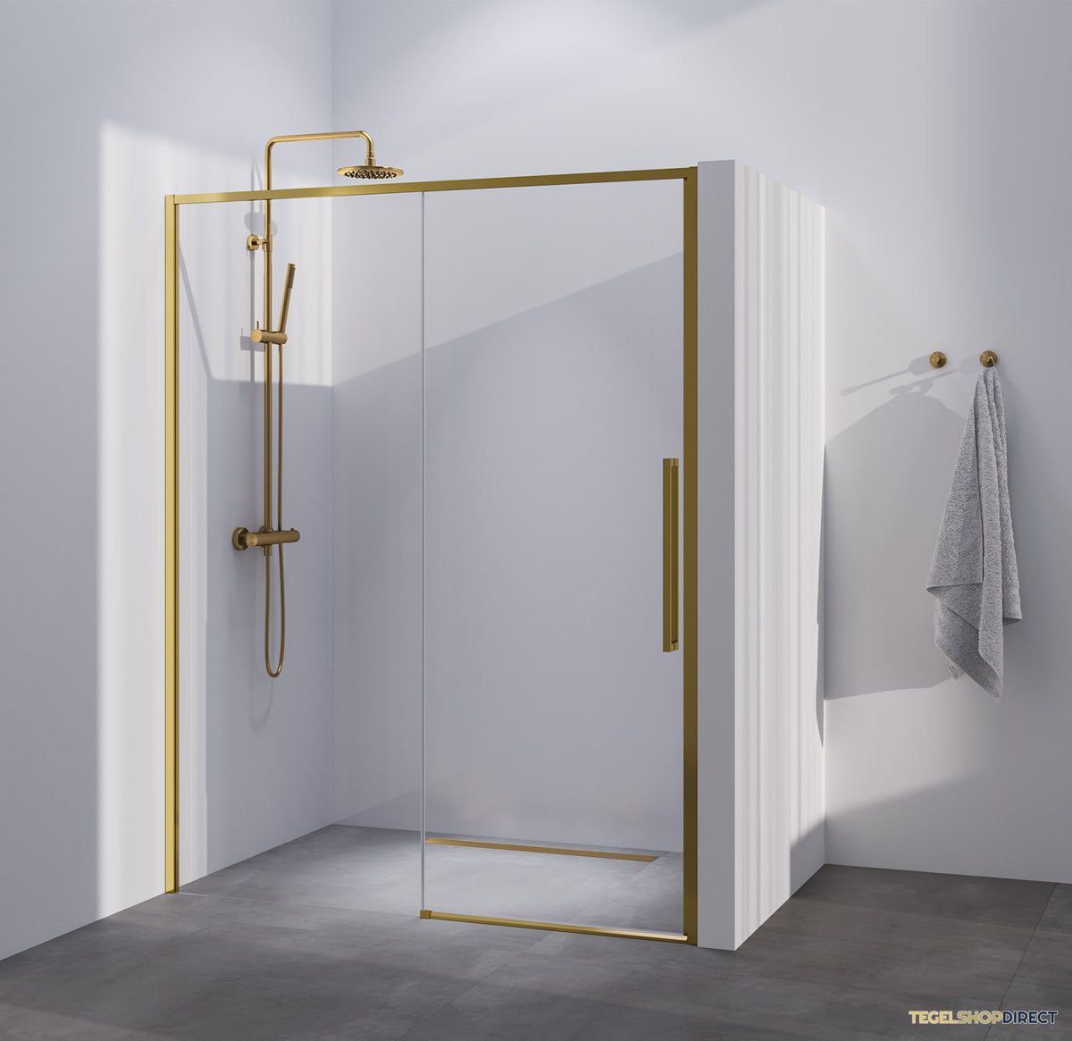 BRAUER Season nisdeur model B met schuifdeur helder glas 160x200 omkeerbaar incl. glascoating Season-Goud – afbeelding 2