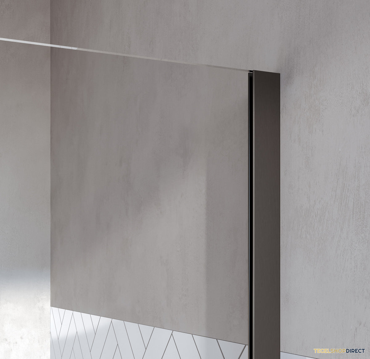 BRAUER Stellar douchecabine met draaideur helder glas 120x90x200 omkeerbaar incl. glascoating PVD gunmetal geborsteld – afbeelding 3