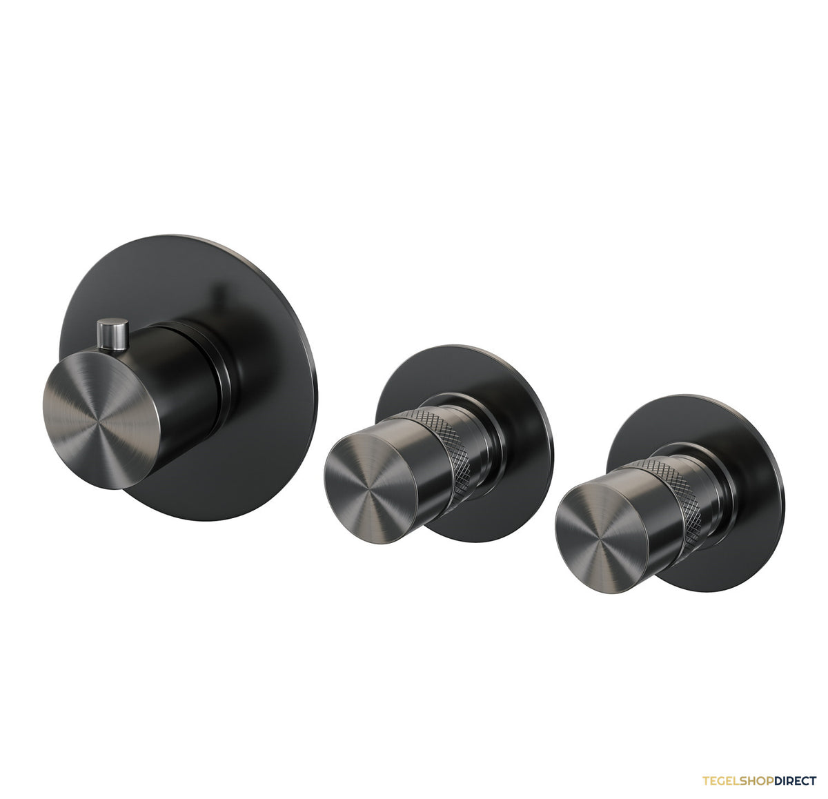 Inbouwthermostaatset Brauer Gunmetal Edition Incl Baduitloop en 3 Standen Handdouche Gunmetal – afbeelding 3