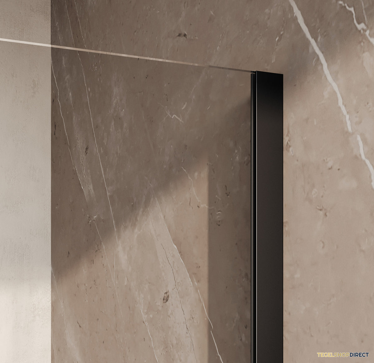 BRAUER Stellar douchecabine met draaideur helder glas 100x100x200 omkeerbaar incl. glascoating mat zwart – afbeelding 3