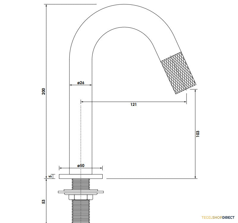 Opbouw Fonteinkraan Brauer Chrome Carving Edition Met Gebogen Uitloop Chroom – afbeelding 4