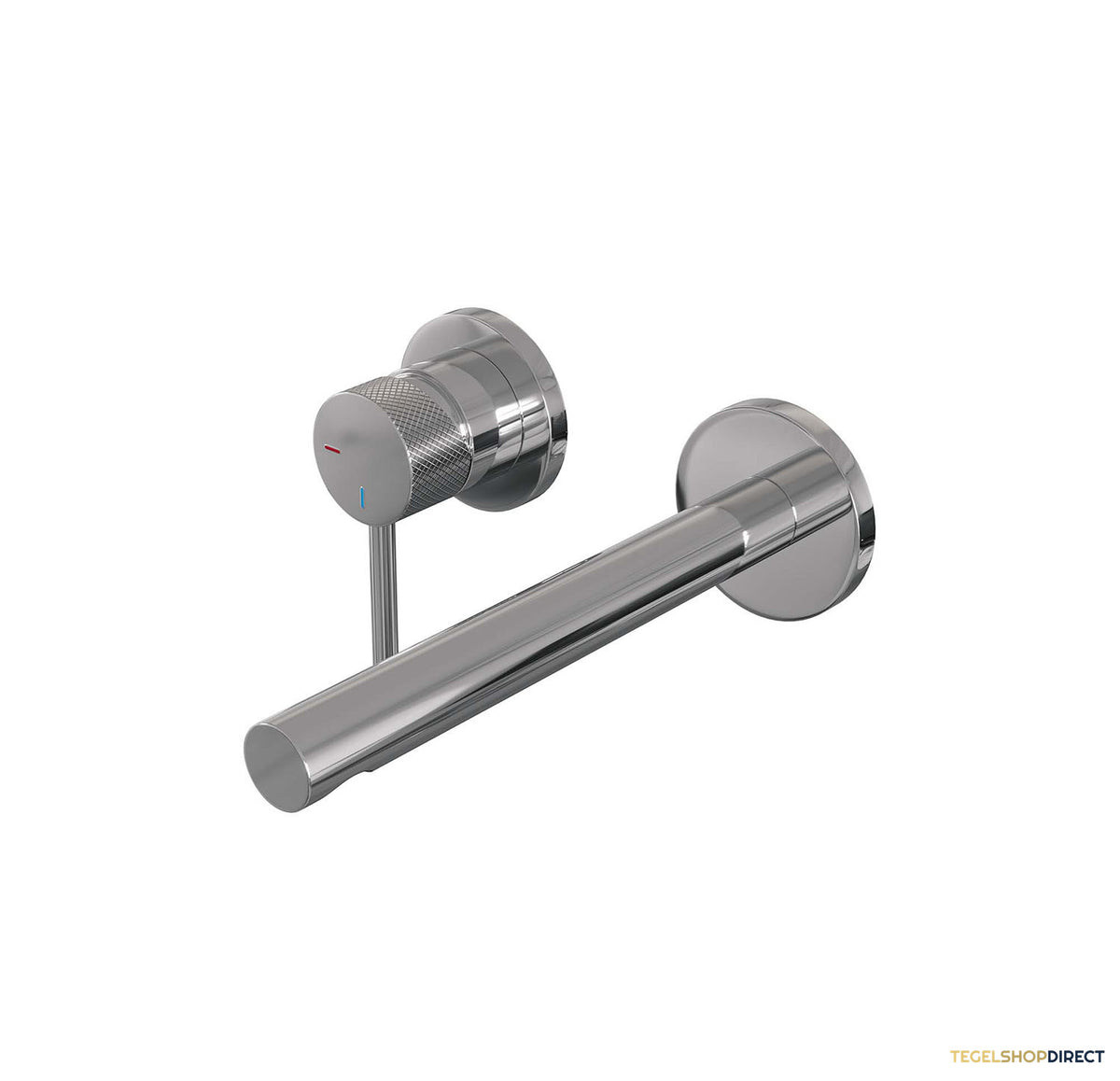 Inbouw Wastafelmengkraan Brauer Chrome Carving Coldstart Rechte Uitloop Ronde Hendel Links Chroom Met Rozetten