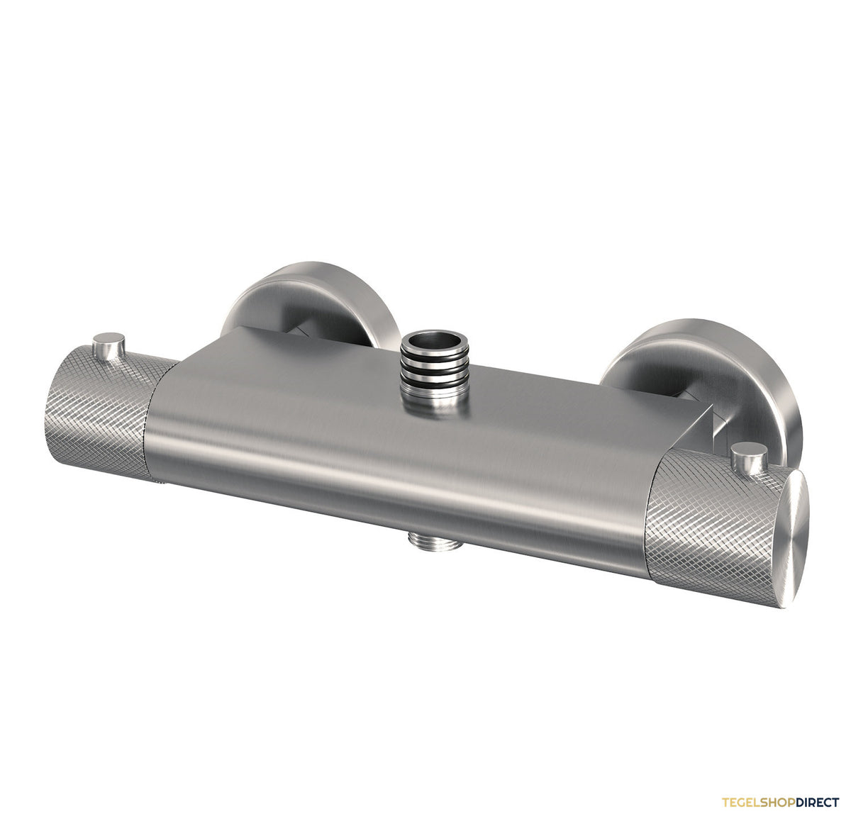 Regendoucheset Opbouw Brauer Brushed Carving 30 cm Thermostatisch met Staaf Handdouche Geborsteld RVS – afbeelding 3