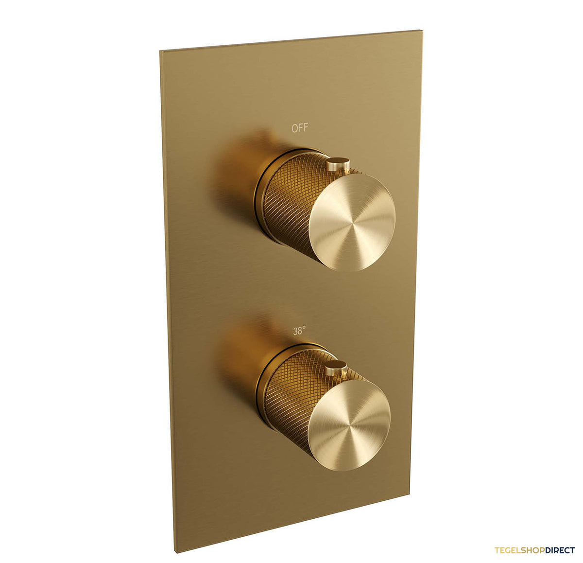 Regendoucheset Inbouw Brauer Gold Carving Thermostatisch 30cm met 3-Weg Omstelling, Plafondarm en 3-Standen Handdouche Geborsteld Goud – afbeelding 5