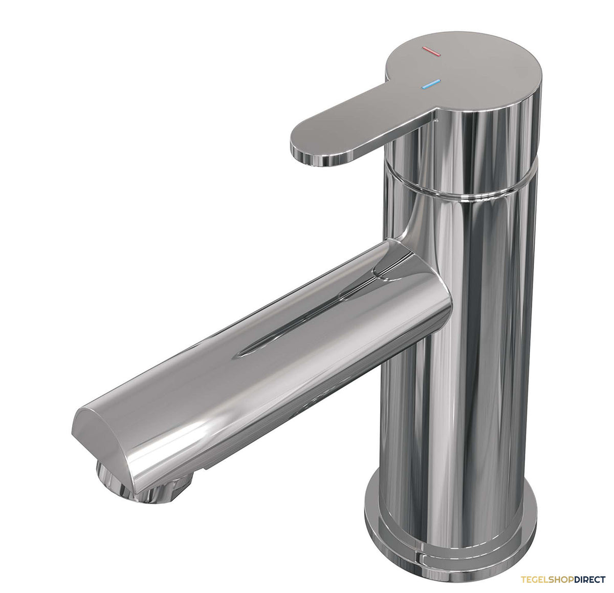 Wastafelmengkraan Brauer Chrome Edition Coldstart Opbouw Laag Korte Platte Hendel Chroom