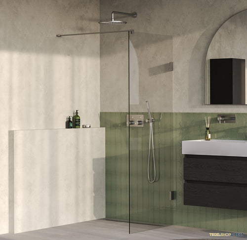 BRAUER Void inloopdouche helder glas 70x200 incl. glascoating PVD RVS-kleurig geborsteld