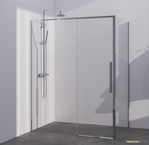 BRAUER Season douchecabine model B met schuifdeur helder glas 160x90x200 omkeerbaar incl. glascoating Season-Chroom