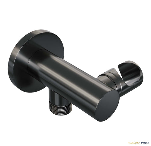 Wandaansluitbocht Brauer Gunmetal Edition Verstelbaar Handdouche Houder Geborsteld Gunmetal