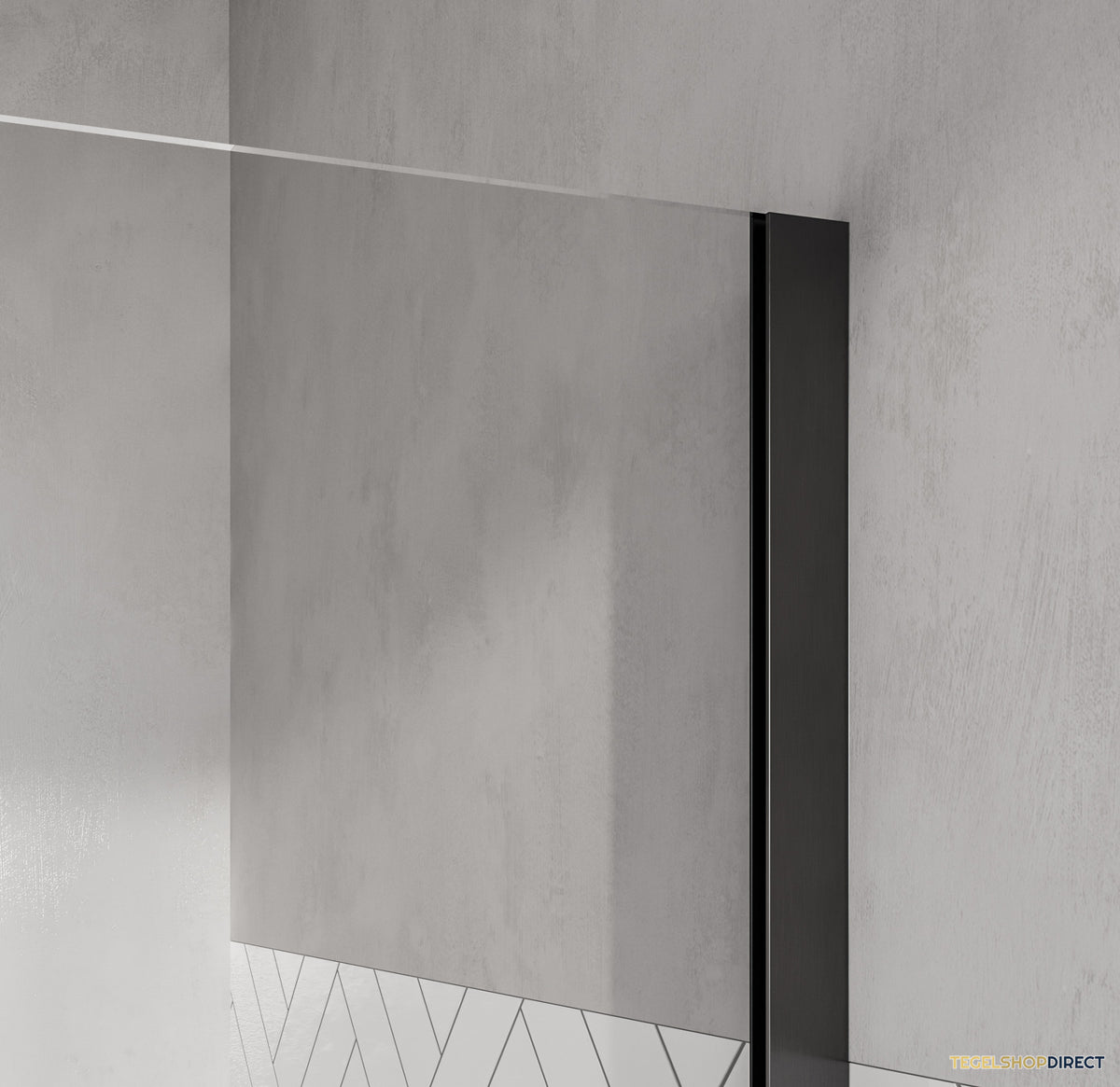 BRAUER Oblivion Badwand 80x140 Helder Glas Incl. Glascoating PVD Gunmetal Geborsteld – afbeelding 3