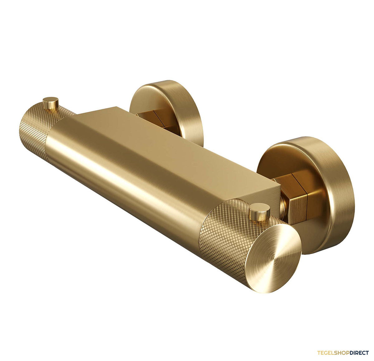 Douchekraan Brauer Gold Carving Opbouw Thermostatisch Geborsteld Goud