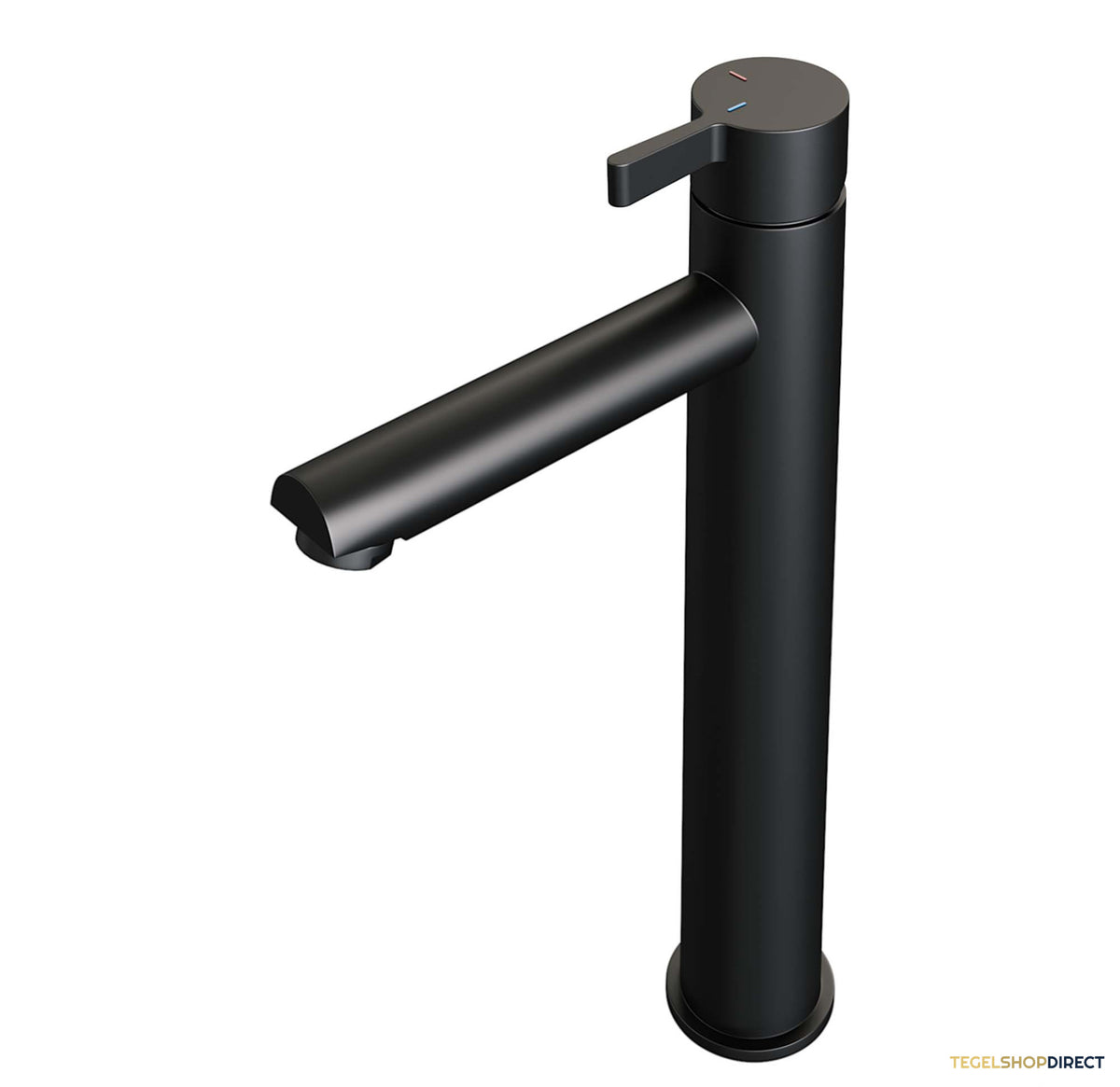 Wastafelmengkraan Brauer Black Edition Coldstart Opbouw Hoog Halfronde Hendel Mat Zwart
