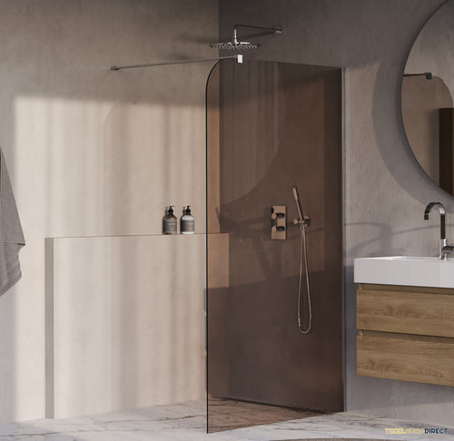 BRAUER Orion inloopdouche brons glas 120x200 incl. glascoating chroom