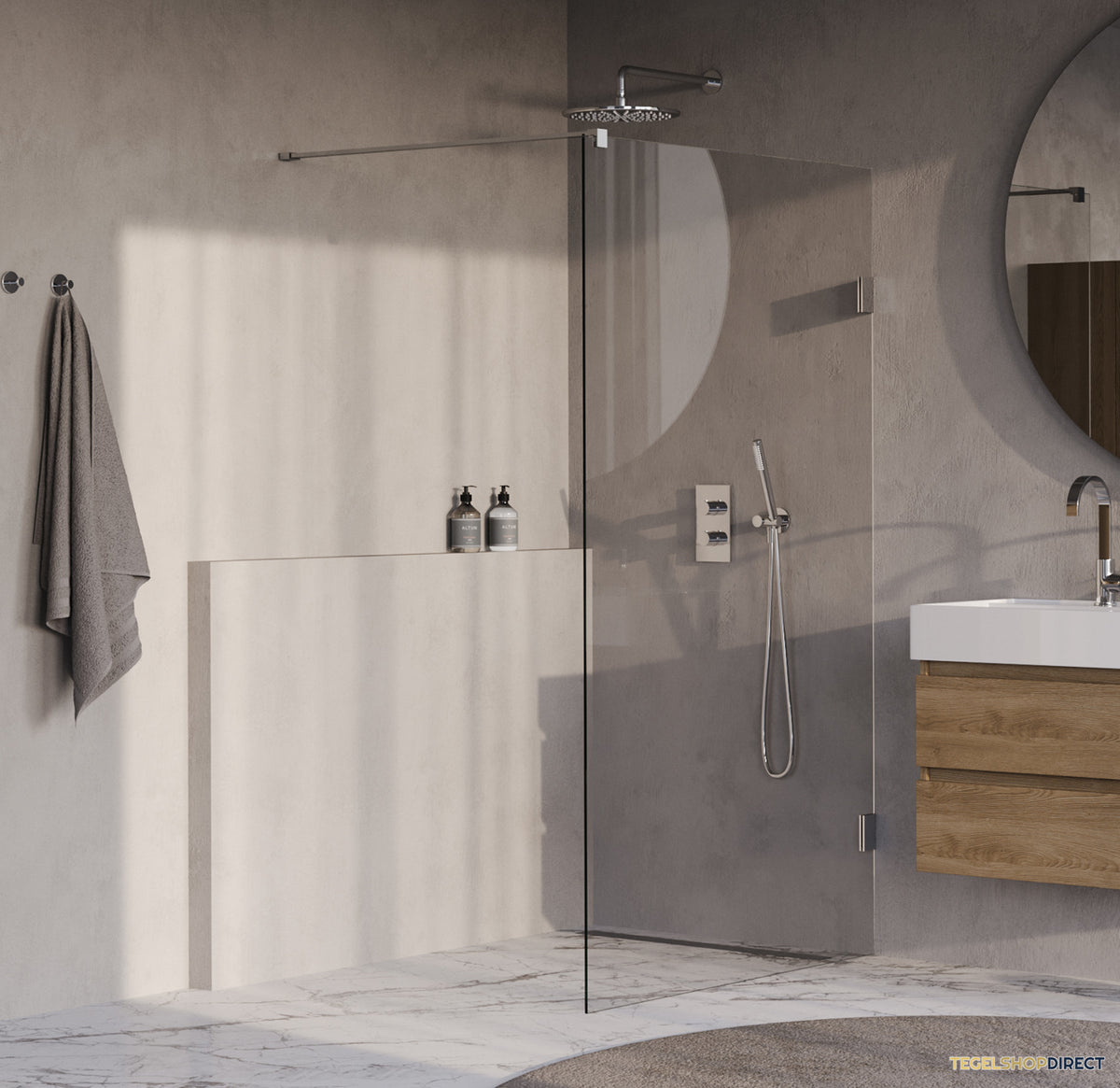 BRAUER Void inloopdouche helder glas 110x200 incl. glascoating chroom