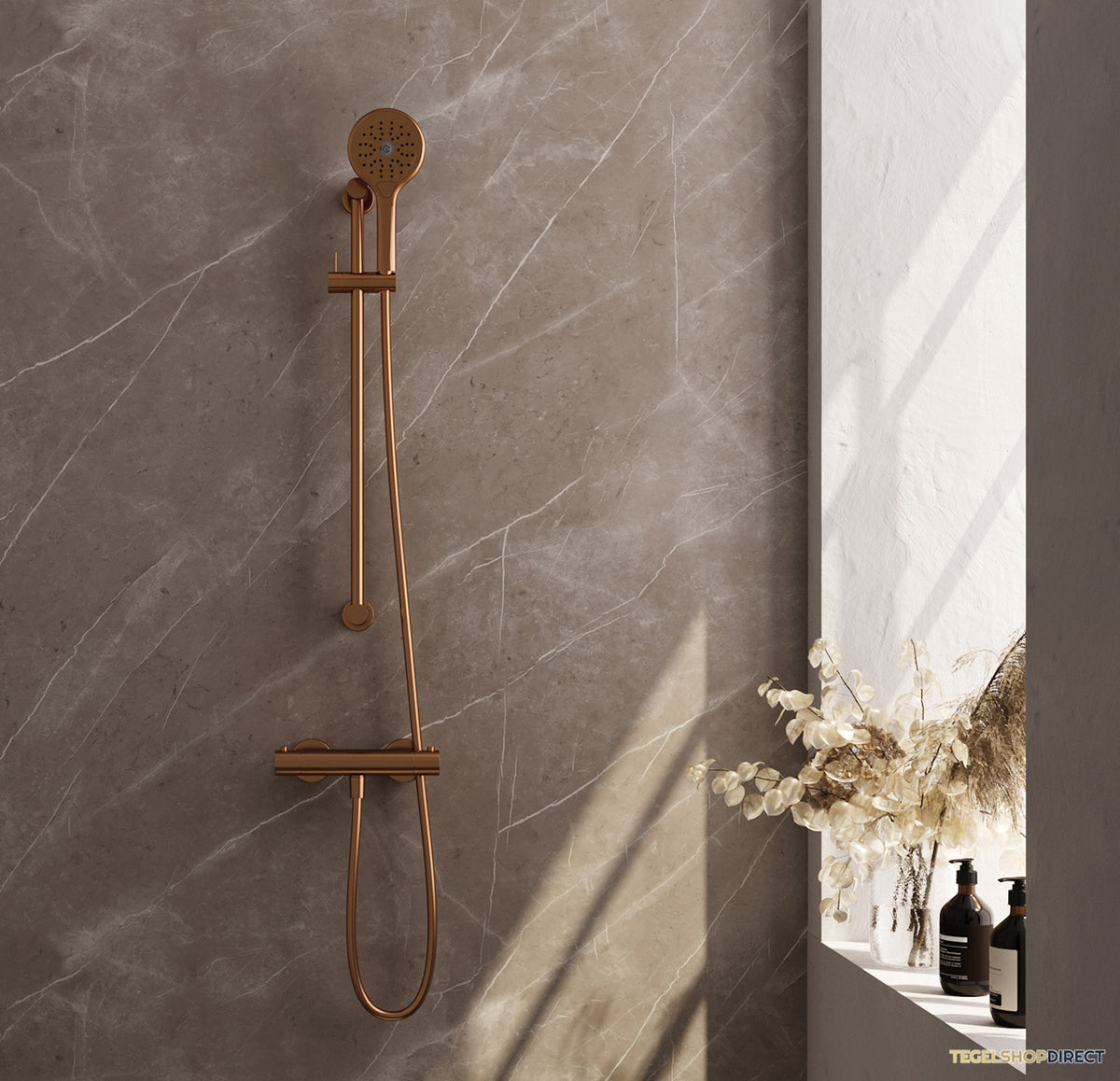 Douchekraan Opbouw Brauer Copper Edition Met Glijstang Geborsteld Koper (Keuze Handdouche) – afbeelding 2