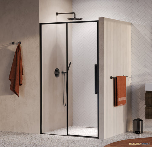 BRAUER Galactic Nisdeur 2-Delig Schuif 120x200 Omkeerbaar Helder Glas Incl. Glascoating PVD Gunmetal Geborsteld