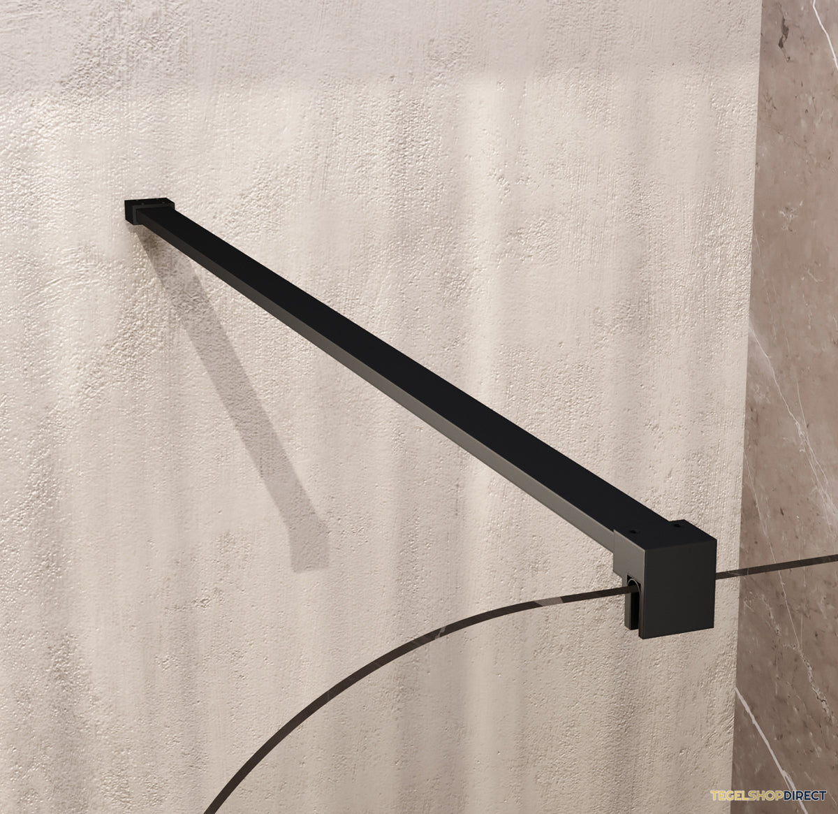 BRAUER Orion inloopdouche helder glas 90x200 incl. glascoating Mat Zwart – afbeelding 3