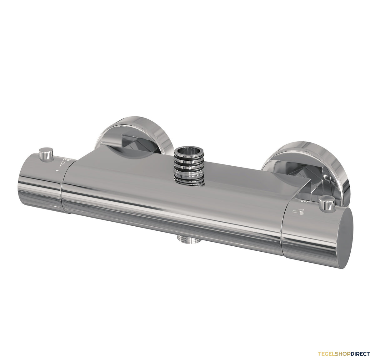Regendouche Brauer Chrome Showerpipe Met Thermostaat 20cm 3 Standen Messing Chroom – afbeelding 3
