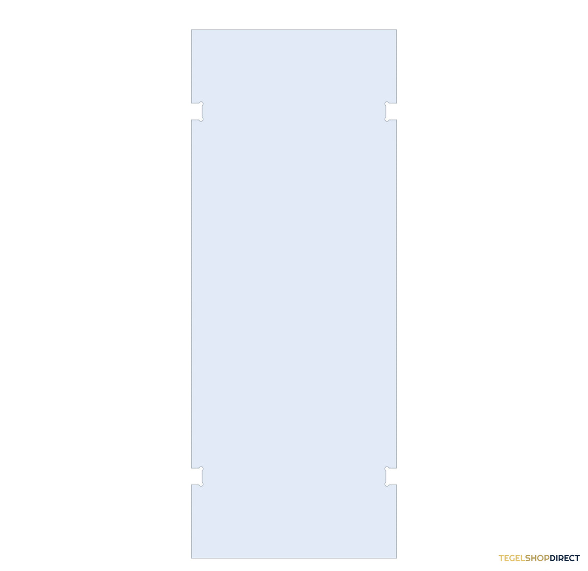 BRAUER Wand 90 helder glas tweezijdige uitsparingen