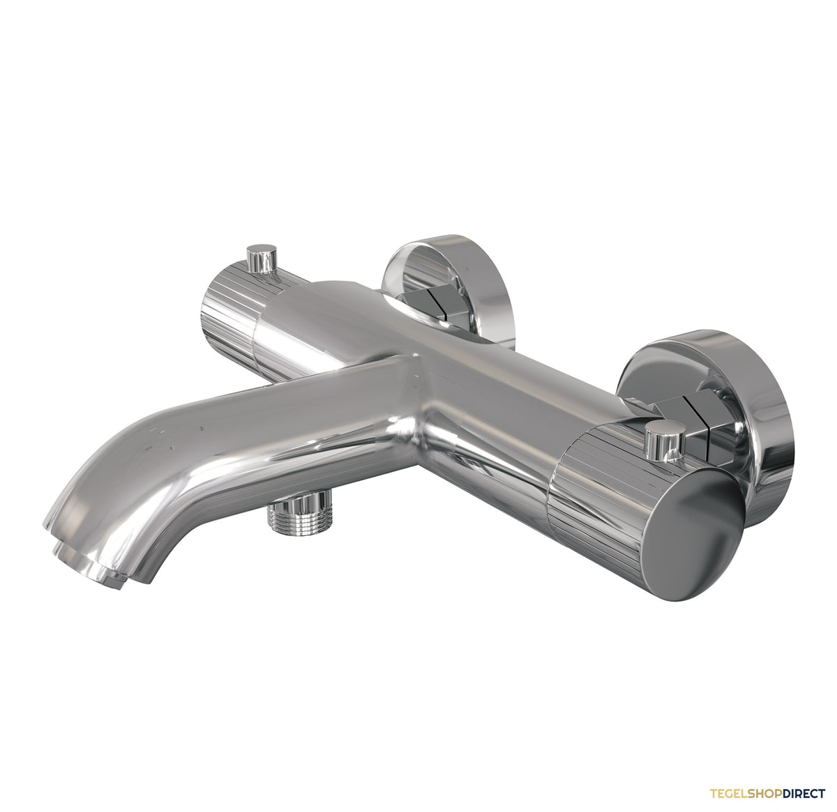 Brauer Stripe opbouw baddouche thermostaatkraan SET 02 met glijstang en 3-standen handdouche en doucheslang chroom – afbeelding 3
