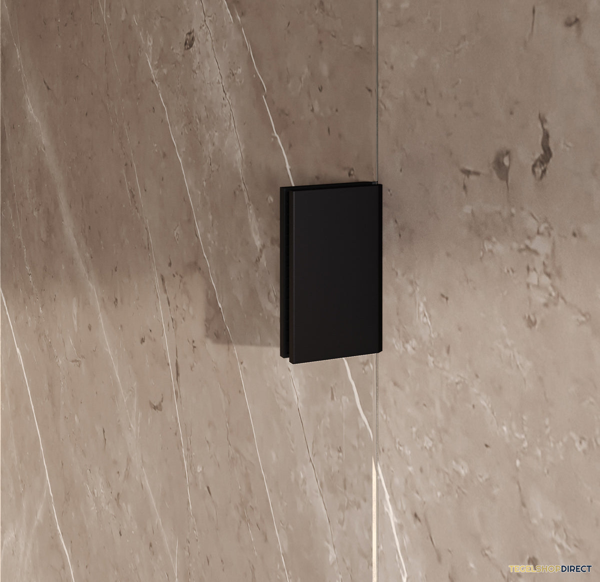 BRAUER Void nisdeur 2-delig helder glas 190x200 omkeerbaar met draaideur 70 aan glas incl. glascoating mat zwart – afbeelding 3