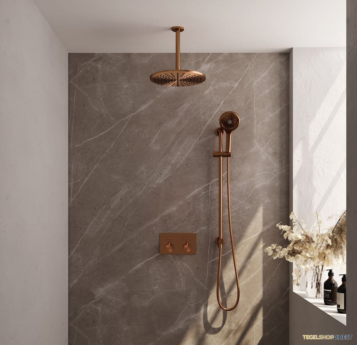 Thermostatische Inbouwdoucheset Brauer Copper Edition Recht Met Drukknoppen (Alle Opties) – afbeelding 2