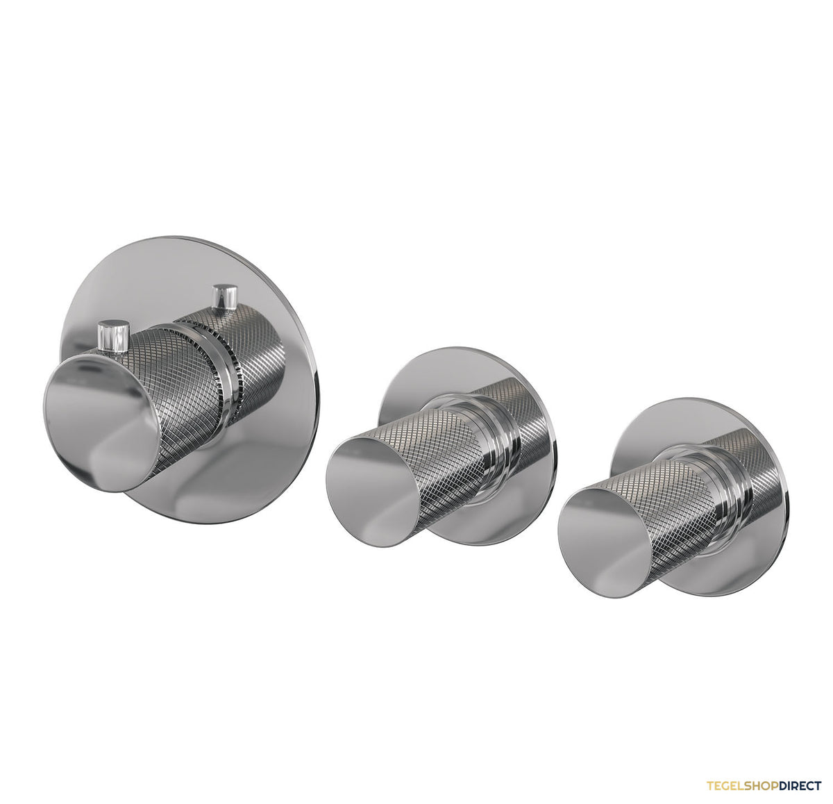 Inbouwthermostaatset Brauer Chrome Carving Incl Baduitloop en Staafhanddouche Messing Chroom – afbeelding 3