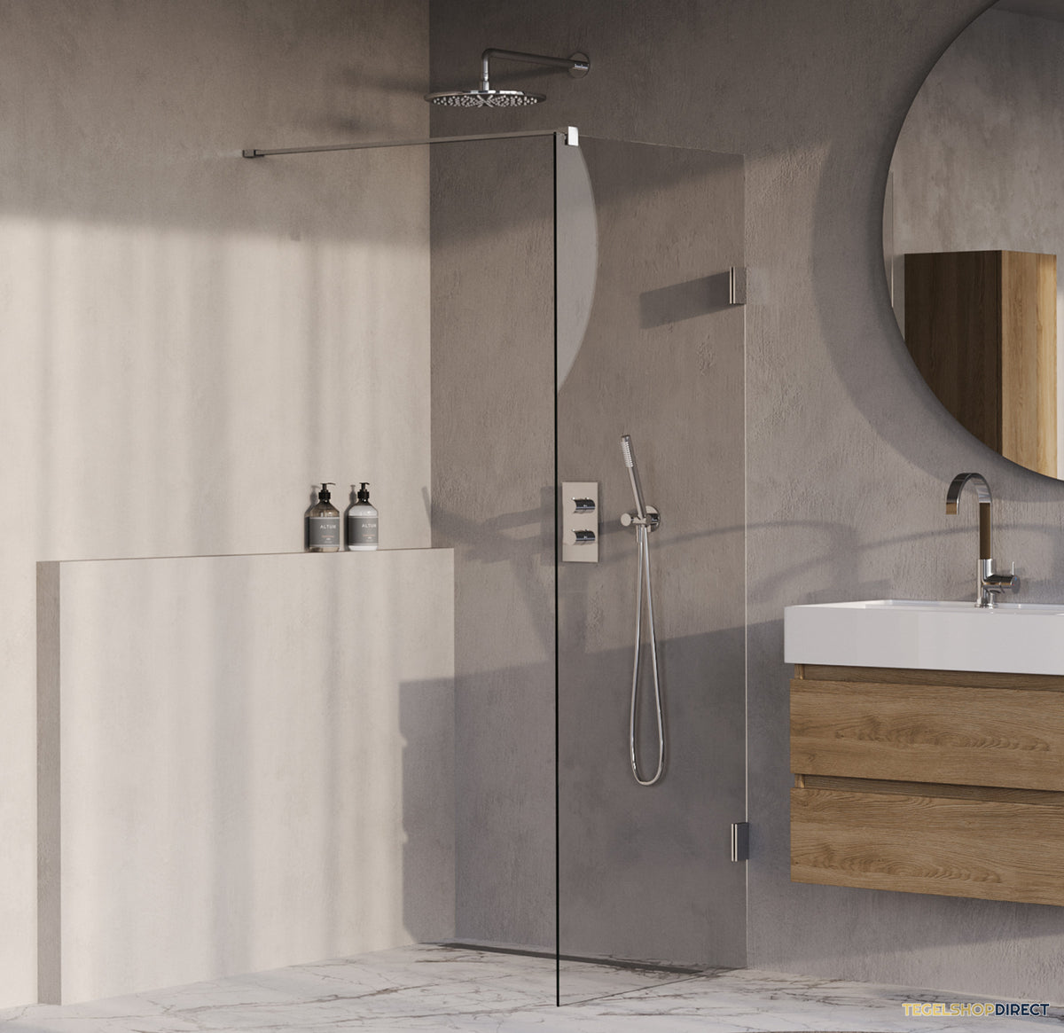 BRAUER Void inloopdouche helder glas 70x200 incl. glascoating chroom