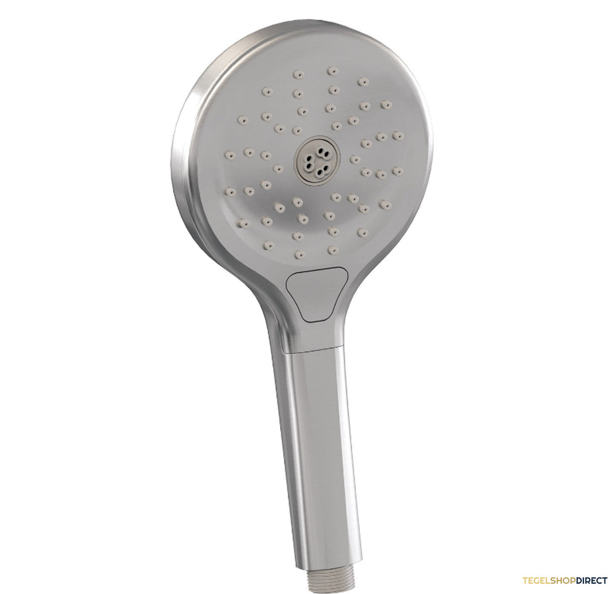 Thermostatische Inbouw Badkraan Brauer Brushed Carving Met Drukknoppen SET 04 Met Badvulcombinatie En 3-Standen Handdouche En Doucheslang En Wandaansluitbocht RVS Geborsteld PVD – afbeelding 5