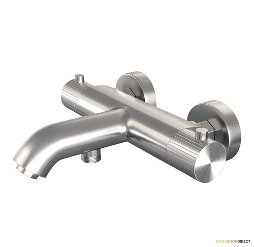Brauer Stripe opbouw baddouche thermostaatkraan RVS-kleurig geborsteld PVD