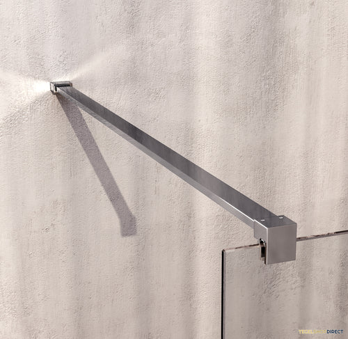 BRAUER Stabilisatiestang zonder glasdeel, wanddeel en T-koppelstuk chroom