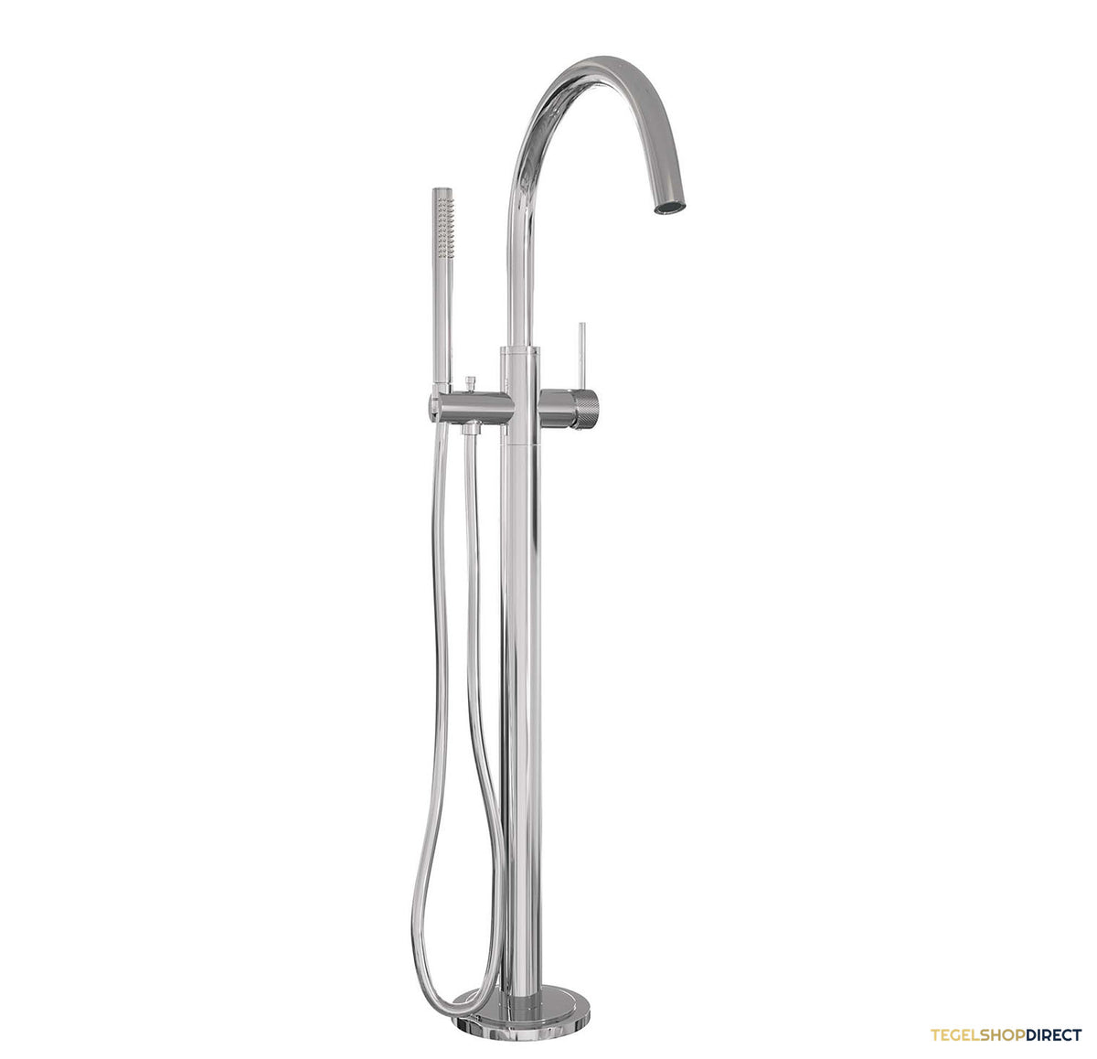 Badkraan Vrijstaand Brauer Chrome Carving met Staaf Handdouche Chroom