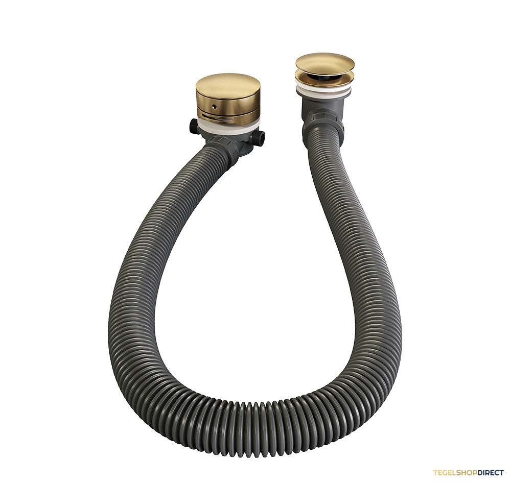 Badafvoer met Overloop Badvulcombinatie Brauer Gold Edition Geborsteld Goud