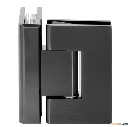 BRAUER Glasscharnier 90 graden 2 stuks PVD gunmetal geborsteld
