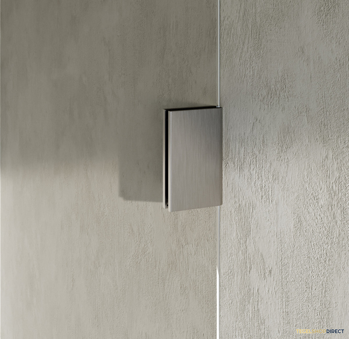 BRAUER Void nisdeur 2-delig helder glas 150x200 omkeerbaar met draaideur 70 aan muur incl. glascoating PVD RVS-kleurig – afbeelding 3