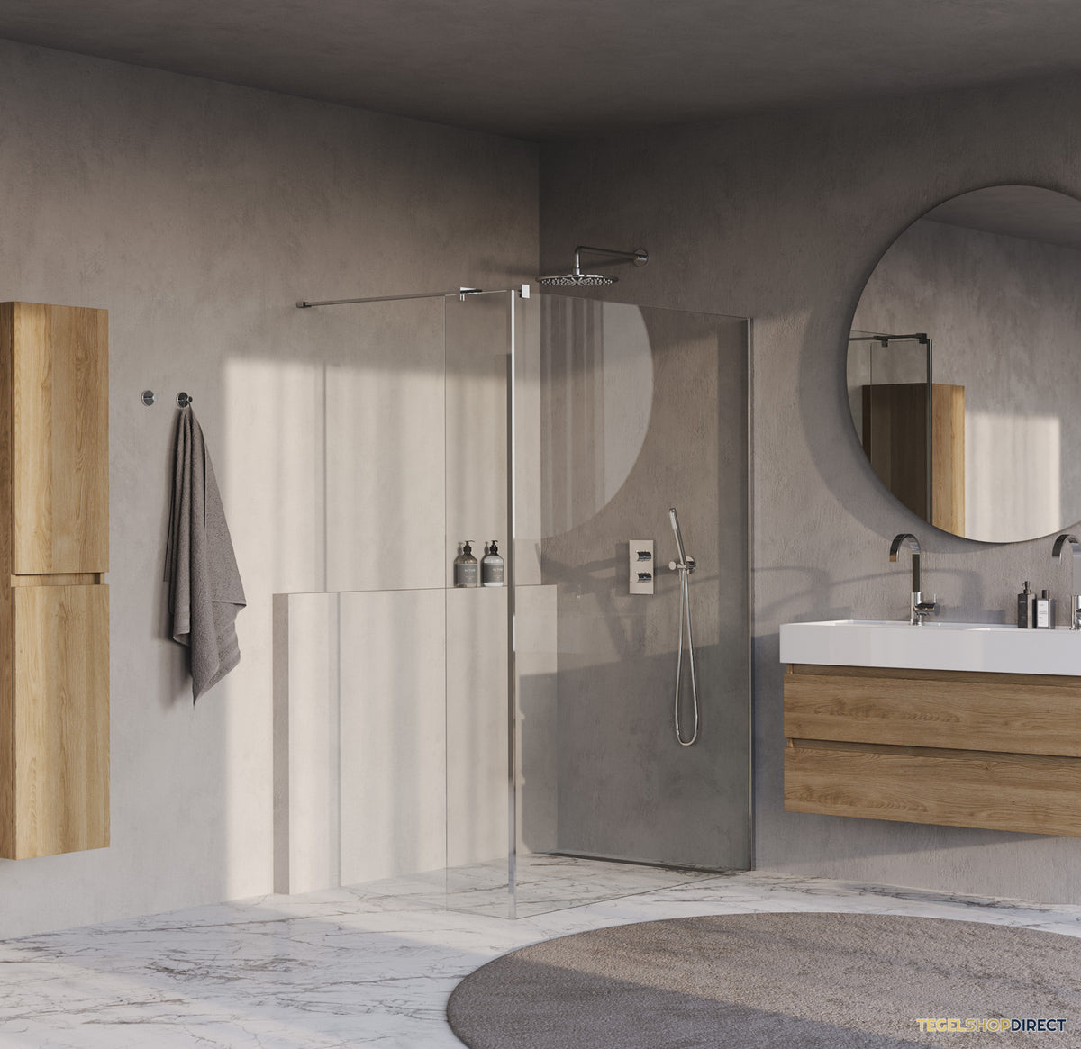 BRAUER Oblivion inloopdouche helder glas 130x200 met zijwand 30 incl. glascoating chroom – afbeelding 2