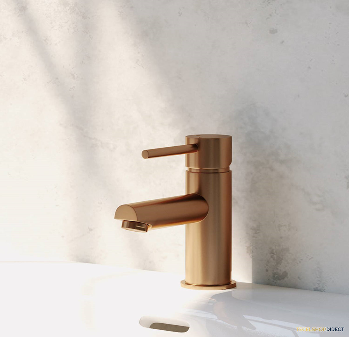 Wastafelmengkraan Brauer Copper Edition Coldstart Opbouw Laag Ronde Hendel Geborsteld Koper PVD – afbeelding 2