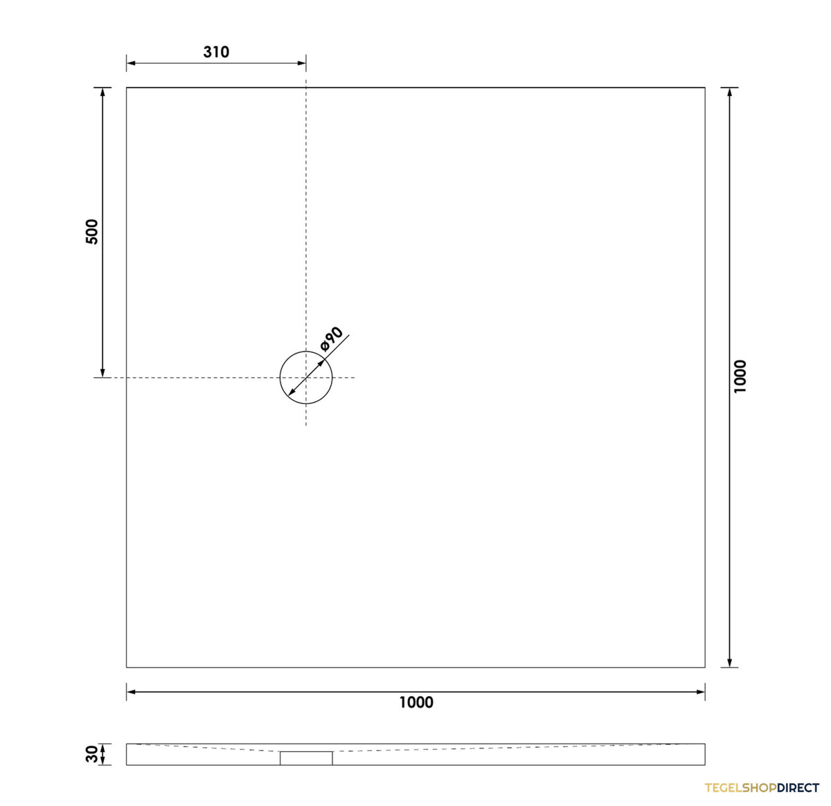 BRAUER Douchebak Asteroid 80x120 incl. antislip en antibacterieel mineraalmarmer mat wit – afbeelding 8