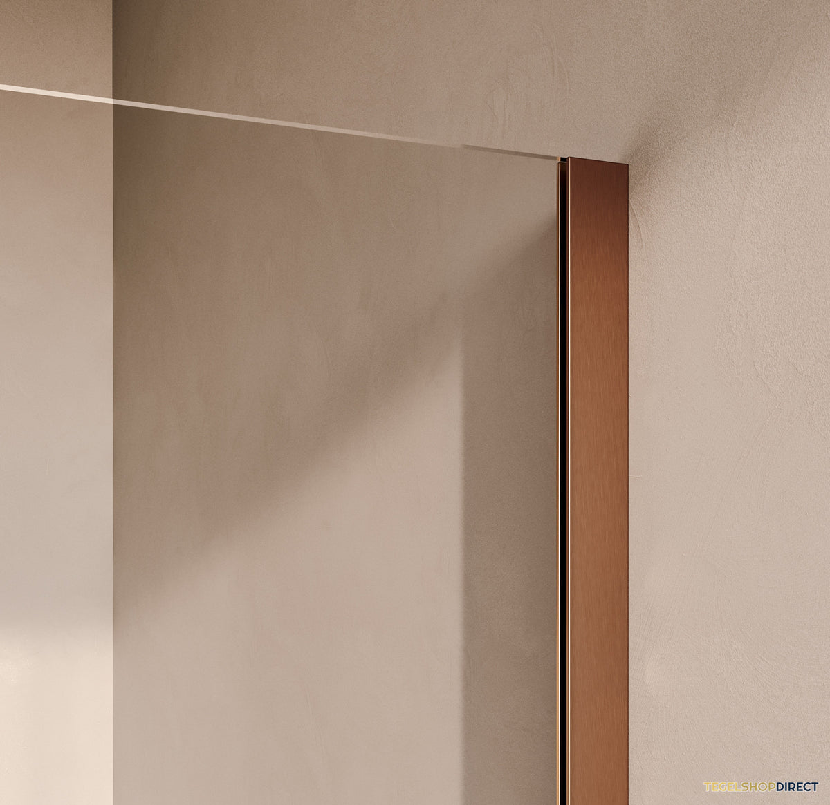 BRAUER Stellar douchecabine met draaideur helder glas 120x90x200 omkeerbaar incl. glascoating PVD koper geborsteld – afbeelding 3