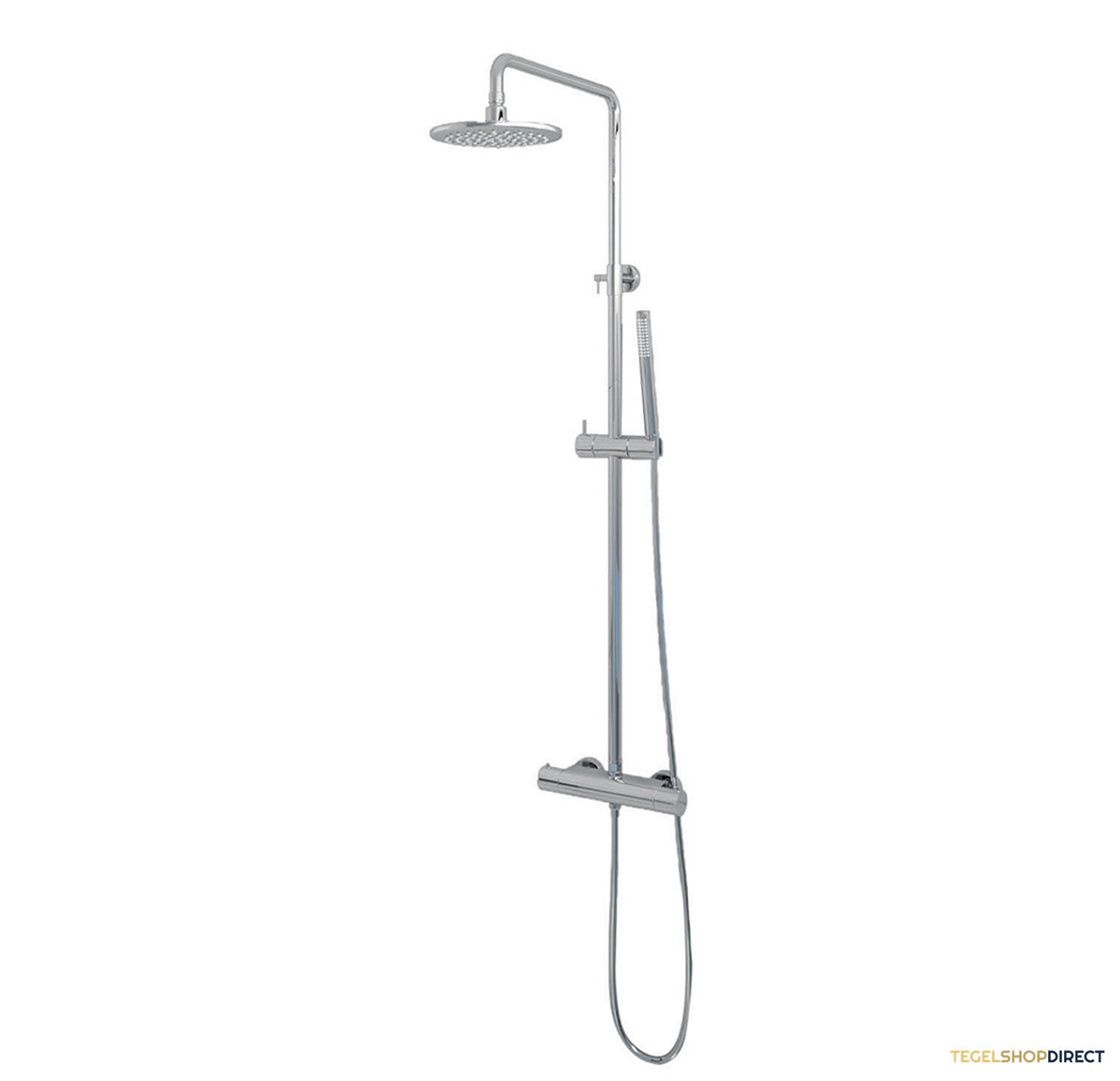 Opbouw Regendoucheset Brauer Chrome Edition Thermostatisch Met Hoofddouche 20 cm Staafhanddouche Chroom – afbeelding 2