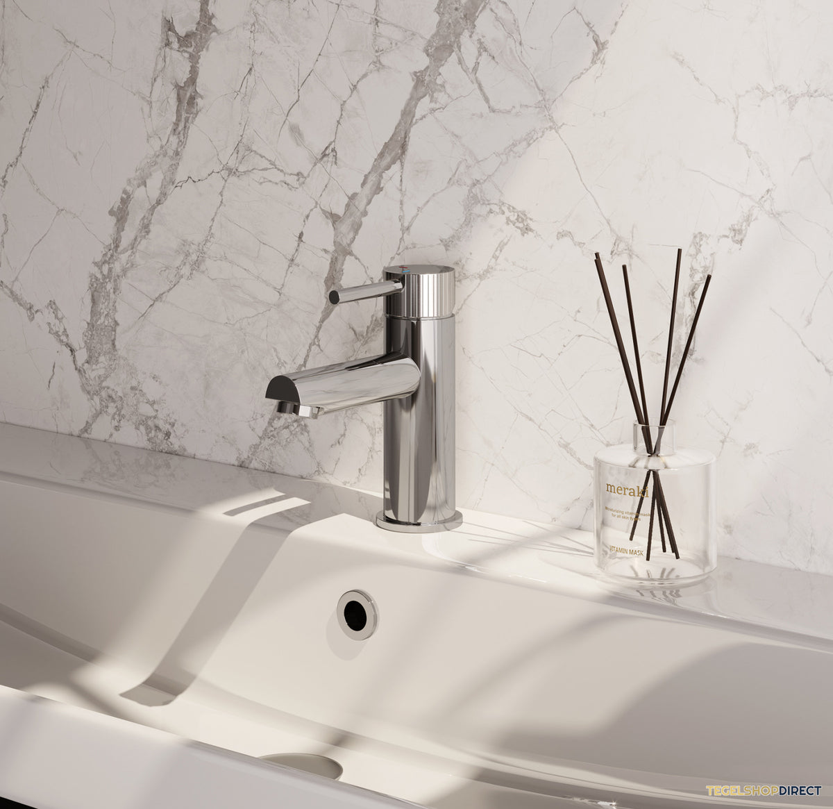 Brauer Stripe lage opbouw wastafelmengkraan model A chroom – afbeelding 2