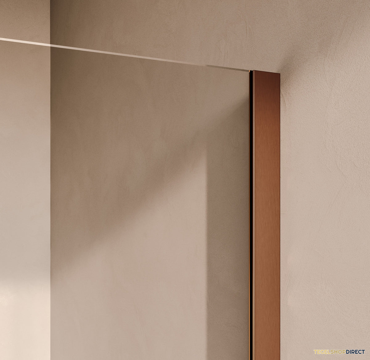 BRAUER Oblivion inloopdouche helder glas 120x200 incl. glascoating PVD koper geborsteld – afbeelding 3