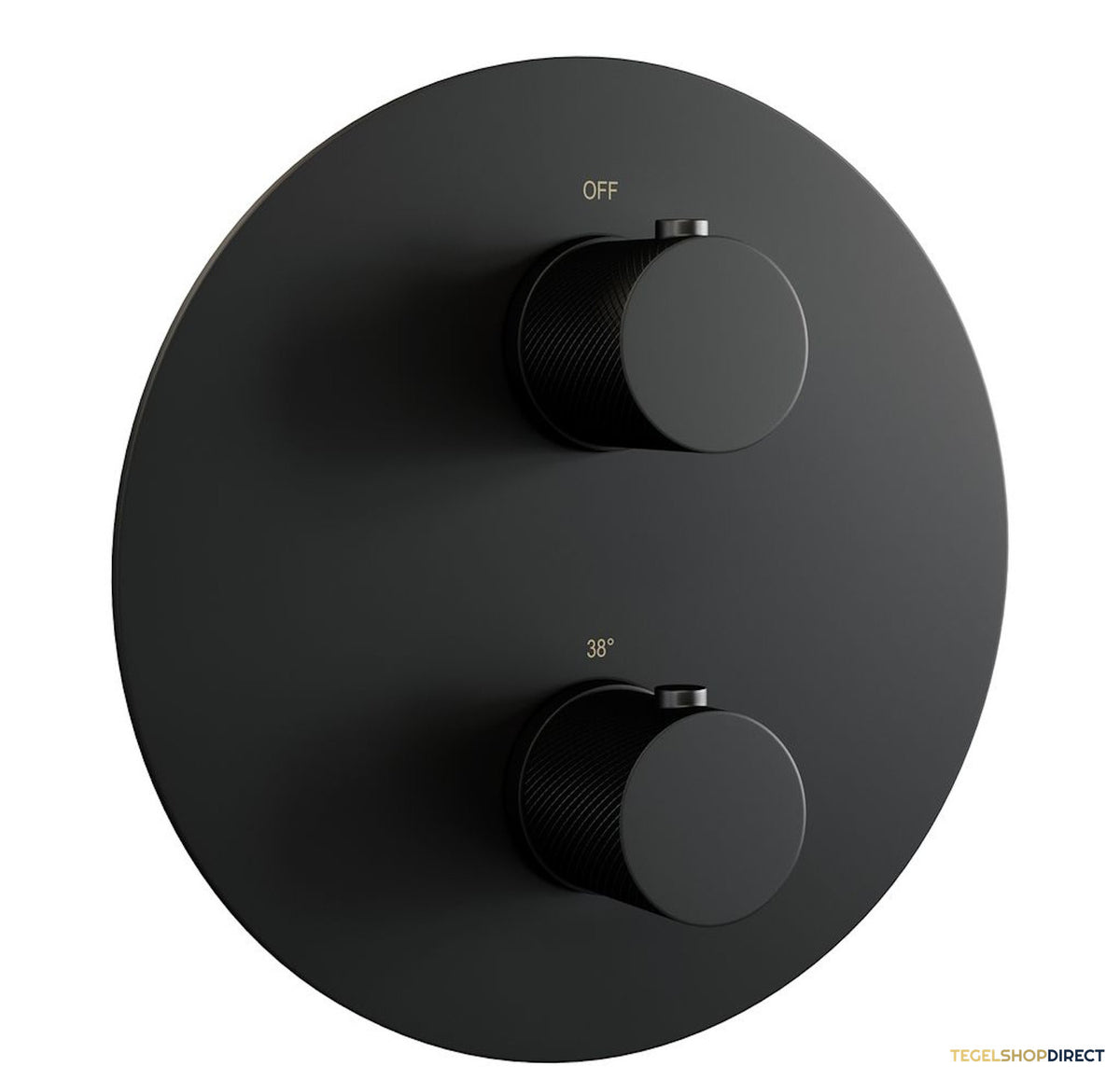 Thermostatische Inbouwdoucheset Brauer Carving Met Ronde Afdekplaat Mat Zwart (Alle Opties) – afbeelding 3