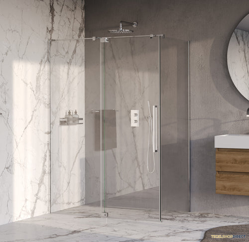 BRAUER Stellar douchecabine met draaideur helder glas 140x80x200 omkeerbaar incl. glascoating chroom