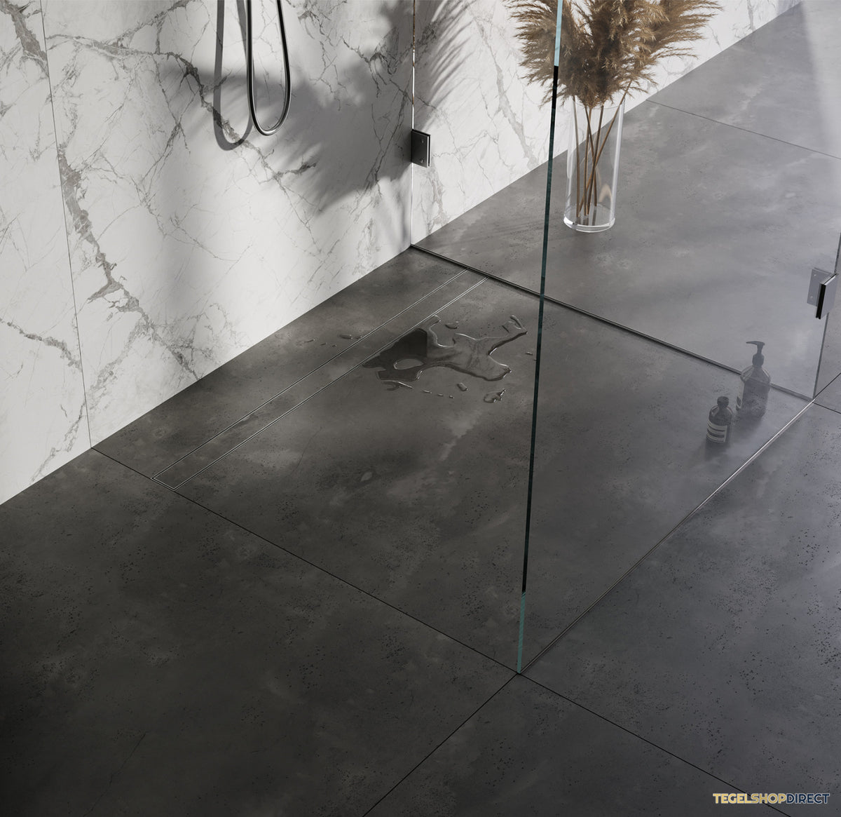 Douchegoot Brauer Zero RVS Inclusief Vloerflens 120x7 cm Tegelinlegrooster Omkeerbaar – afbeelding 3