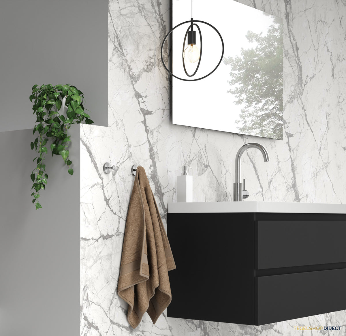 Handdoekhaak Brauer Brushed Wandmontage met PVD coating Geborsteld RVS – afbeelding 2