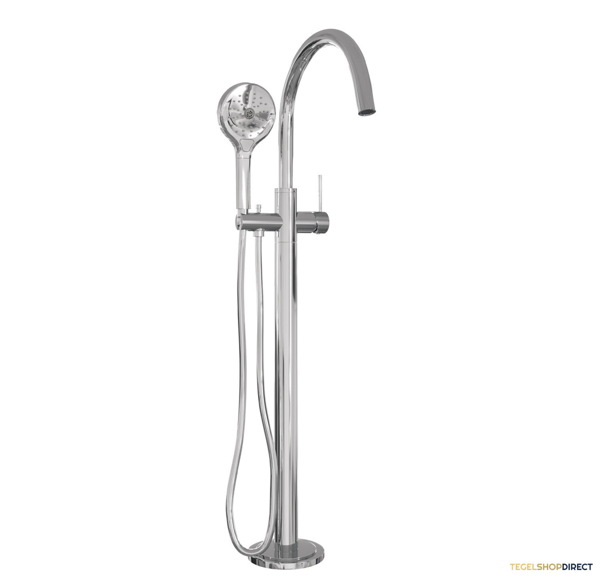 Badkraan Vrijstaand Brauer Chrome Carving met Handdouche 3-Standen Chroom – afbeelding 5