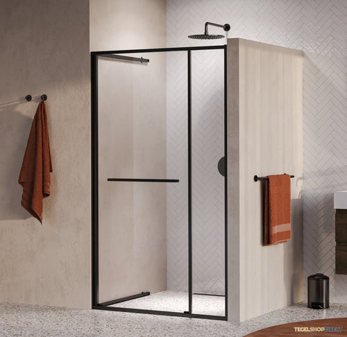 BRAUER Luminis Nisdeur 2-Delig Naar Binnen Draaiend 120x200 Omkeerbaar Helder Glas Incl. Glascoating PVD Gunmetal Geborsteld